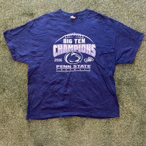 Penn State Nittany Lions Big Ten Champions 2016 Navy Tee Shirt Mens 2XL Blue 84